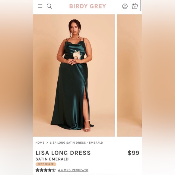 Birdy Grey | Dresses | Birdy Grey Lisa Long Dress Emerald Satin